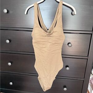 Tan One-Piece Swimsuit